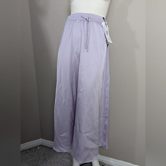 Selected Femme Satin Lilac midi skirt Slfaronia XS New - Picture 1 of 7